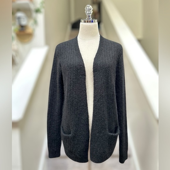 Just Female Sweaters - JUST FEMALE Zoe Mohair Wool Cozy Open-Front Cardigan Black Women’s S (see notes)